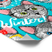 Katze im Hut Poster (Ecke)