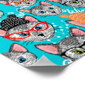 Katze im Hut Poster (Ecke)