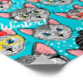 Katze im Hut Poster (Ecke)