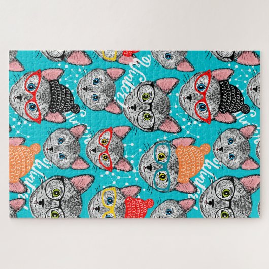 Katze im Hut Puzzle (Horizontal)