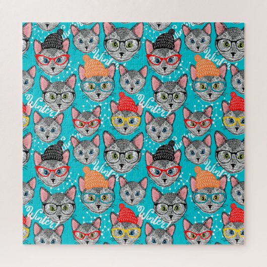 Katze im Hut Puzzle (Vertikal)