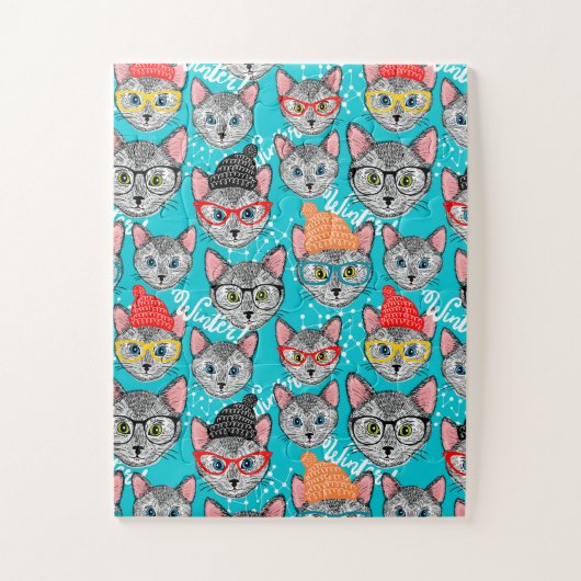 Katze im Hut Puzzle (Vertikal)