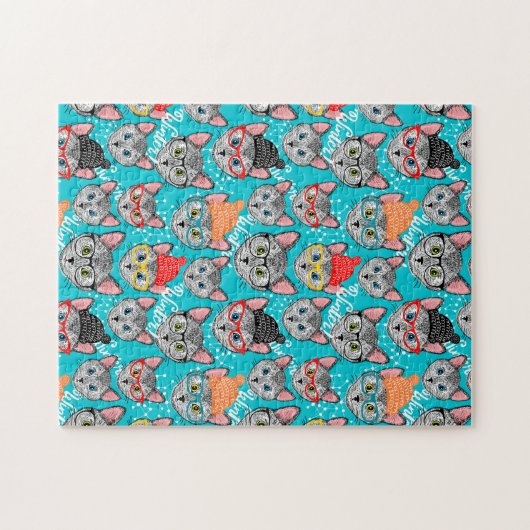 Katze im Hut Puzzle (Horizontal)