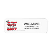 Katze im Hut | Roter und weißer Streifen (Vorne)