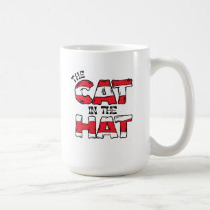 Katze im Hut   Roter und weißer Streifen Kaffeetasse