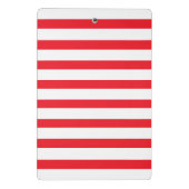 Katze im Hut | Roter und weißer Streifen Mini Klemmbrett (Rückseite)