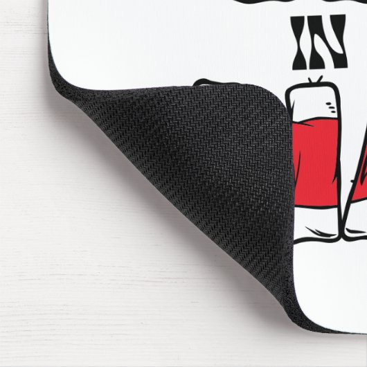 Katze im Hut | Roter und weißer Streifen Mousepad (Ecke)