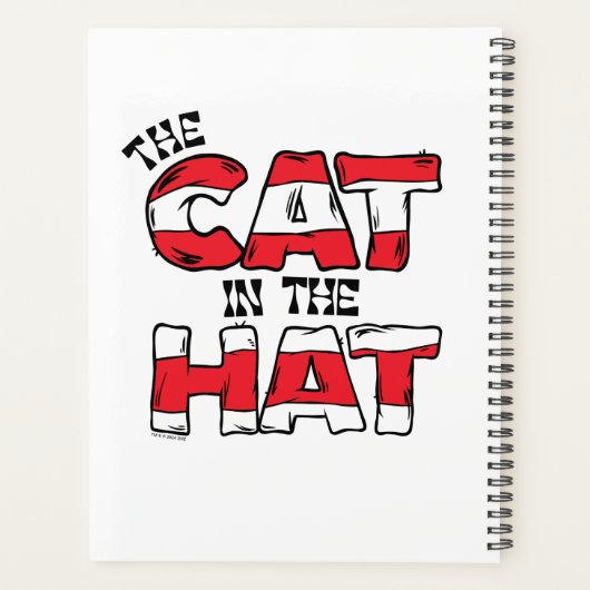 Katze im Hut | Roter und weißer Streifen Planer (Rückseite)