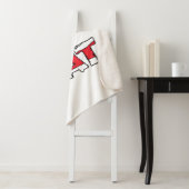 Katze im Hut | Roter und weißer Streifen Sherpadecke (Beispiel)