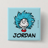 Katze im Hut | Sache 1 Sache 2 - Benutzerdefiniert Button (Vorderseite)