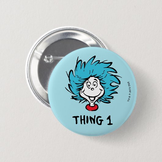 Katze im Hut | Sache 1 Sache 2 - Sache 1 Button (Vorne & Hinten)