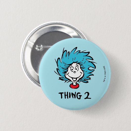 Katze im Hut | Sache 1 Sache 2 - Sache 2 Button (Vorne & Hinten)