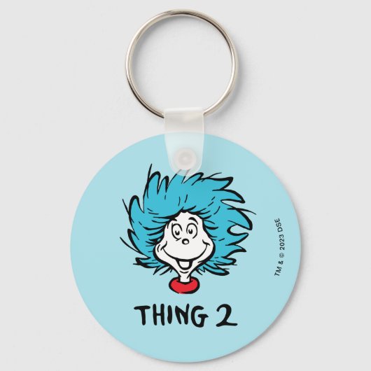 Katze im Hut | Sache 1 Sache 2 - Sache 2 Schlüsselanhänger (Rückseite)