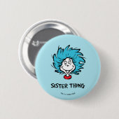 Katze im Hut | Sache 1 Sache 2 - Schwindel Button (Vorne & Hinten)