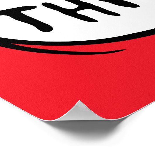 Katze im Hut | Sache 1 Sache 2 - Spaß Poster (Ecke)