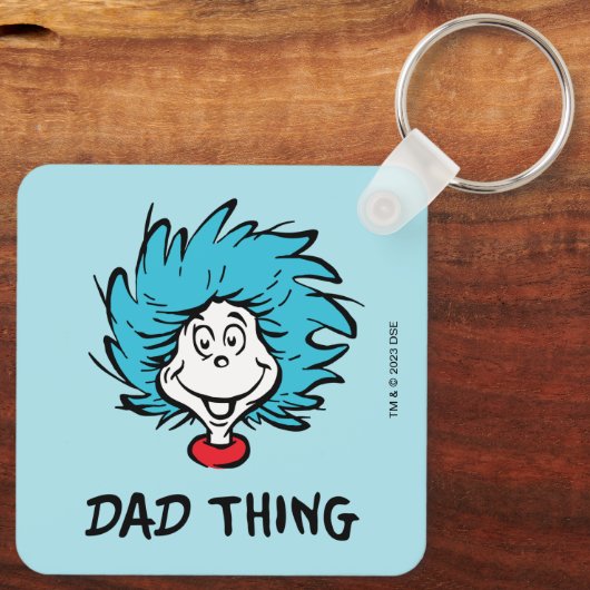 Katze im Hut | Sache 1 Sache 2 - Vater Schlüsselanhänger (Rückseite)