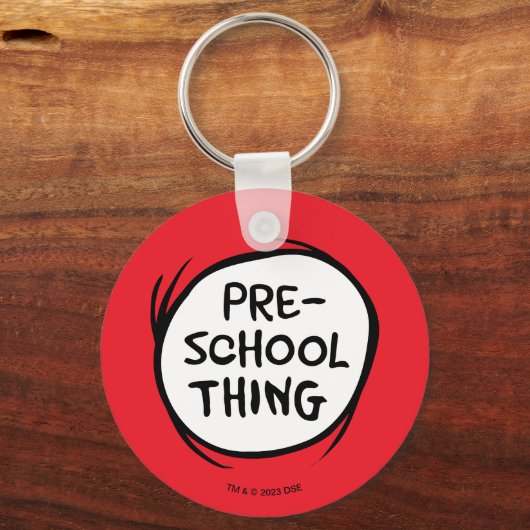 Katze im Hut | Sache 1 Sache 2 - Vorschulzeit Schlüsselanhänger (Rückseite)