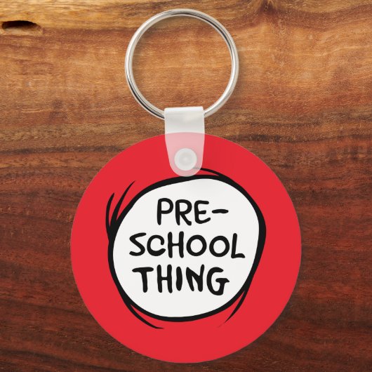 Katze im Hut | Sache 1 Sache 2 - Vorschulzeit Schlüsselanhänger (Vorderseite)