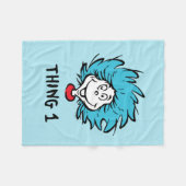 Katze im Hut | Sache eins Fleecedecke (Vorderseite (Horizontal))