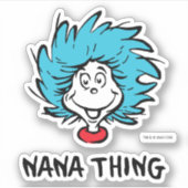 Katze im Hut | Sache eins zwei - Nana Sache Aufkleber (Vorderseite)