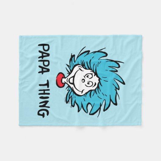 Katze im Hut | Sache eins zwei - Papa Sache Fleecedecke (Vorderseite (Horizontal))