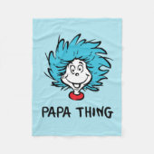 Katze im Hut | Sache eins zwei - Papa Sache Fleecedecke (Vorderseite)
