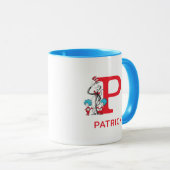 Katze im Hut, Sache mit einem Namen und Monogramm Tasse (VorderseiteRechts)