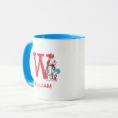 Katze im Hut, Sache mit einem Namen und Monogramm  Tasse (Vorderseite Links)