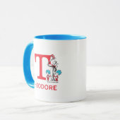Katze im Hut, Sache mit einem Namen und Monogramm  Tasse (Vorderseite Links)