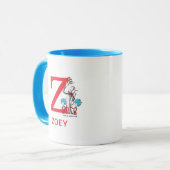 Katze im Hut, Sache mit einem Namen und Monogramm Tasse (Vorderseite Links)