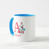 Katze im Hut, Sache mit einem Namen und Monogramm Tasse (Vorderseite Links)