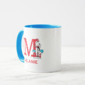 Katze im Hut, Sache mit einem Namen und Monogramm Tasse (Vorderseite Links)