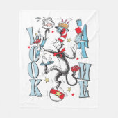 Katze im Hut | Schauen Sie mich an Fleecedecke (Vorderseite)