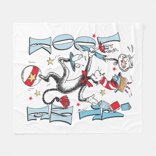 Katze im Hut | Schauen Sie mich an Fleecedecke (Vorderseite (Horizontal))