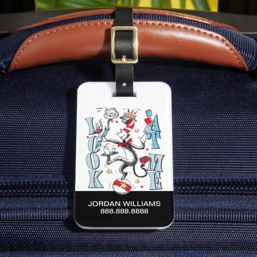 Katze im Hut | Schauen Sie mich an Gepäckanhänger (Vorderseite Insitu 2)