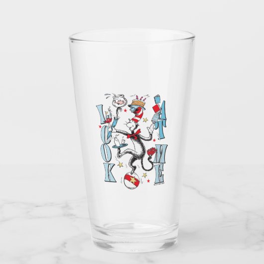 Katze im Hut | Schauen Sie mich an Glas (Vorderseite)