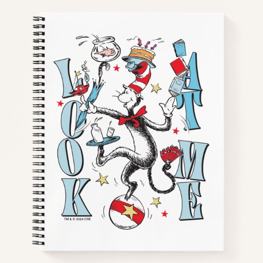 Katze im Hut | Schauen Sie mich an Notizblock (Vorderseite)