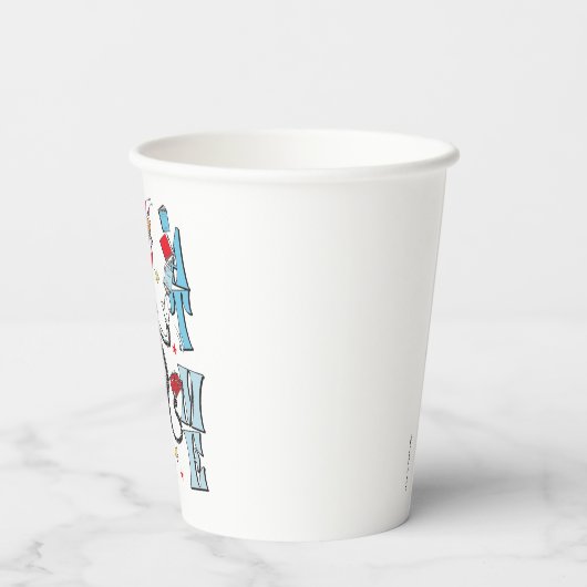 Katze im Hut | Schauen Sie mich an Pappbecher (Rückseite)