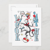 Katze im Hut | Schauen Sie mich an Postkarte (Vorne/Hinten)