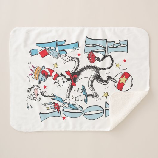 Katze im Hut | Schauen Sie mich an Sherpadecke (Vorderseite (Horizontal))