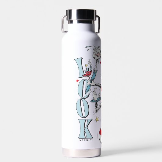 Katze im Hut | Schauen Sie mich an Trinkflasche (Vorne)