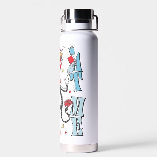 Katze im Hut | Schauen Sie mich an Trinkflasche (Rückseite)