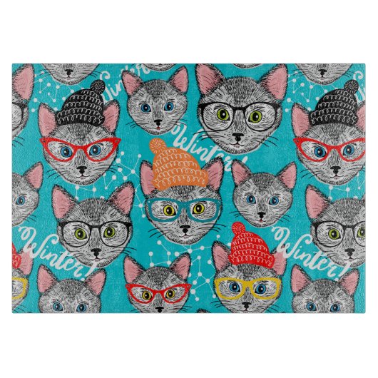 Katze im Hut Schneidebrett (Vorderseite)