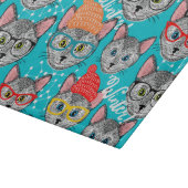 Katze im Hut Schneidebrett (Ecke)