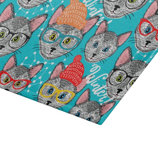 Katze im Hut Schneidebrett (Ecke)