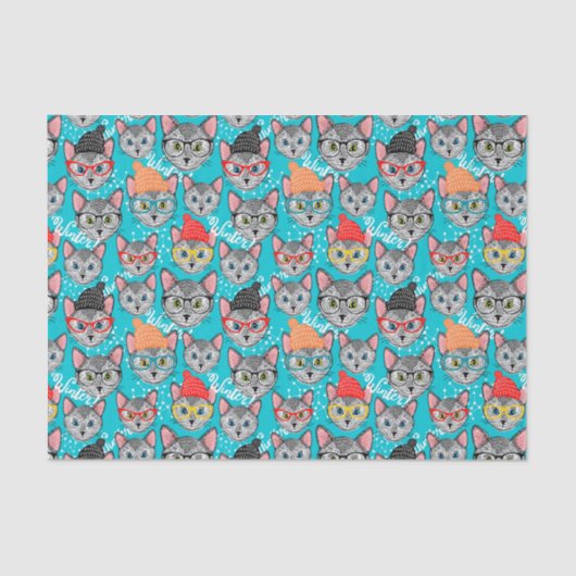 Katze im Hut Seidenpapier (Vorderseite)