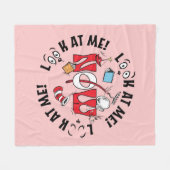 Katze im Hut | Sieh mich an! Sieh mich an! Fleecedecke (Vorderseite (Horizontal))