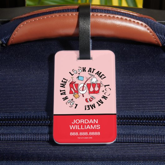 Katze im Hut | Sieh mich an! Sieh mich an! Gepäckanhänger (Rückseite Insitu 4)