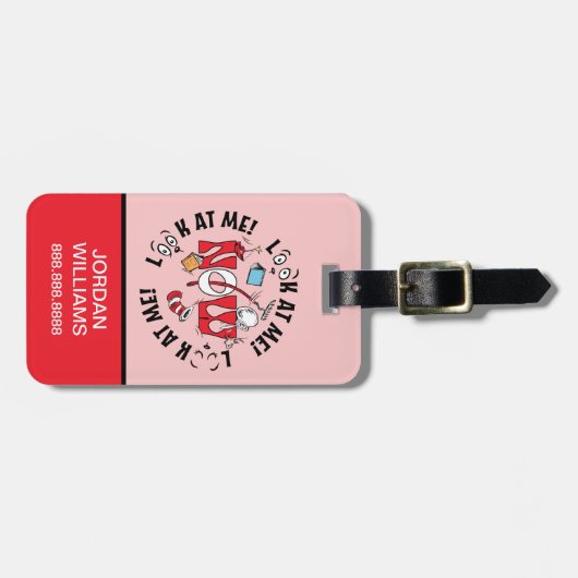 Katze im Hut | Sieh mich an! Sieh mich an! Gepäckanhänger (Vorderseite horizontal)