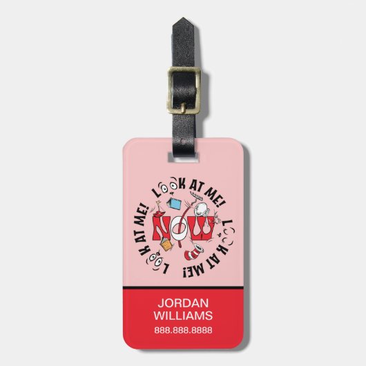 Katze im Hut | Sieh mich an! Sieh mich an! Gepäckanhänger (Vorderseite vertikal)